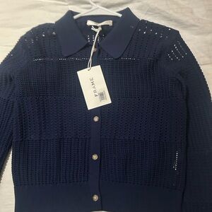 Frame Denim Dark Blue Women's Cardigan